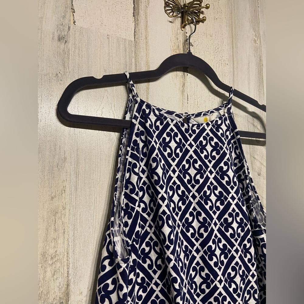 NWT Boden Blue White Racer Neck Jersey Mini Dress 8 - Picture 3 of 11